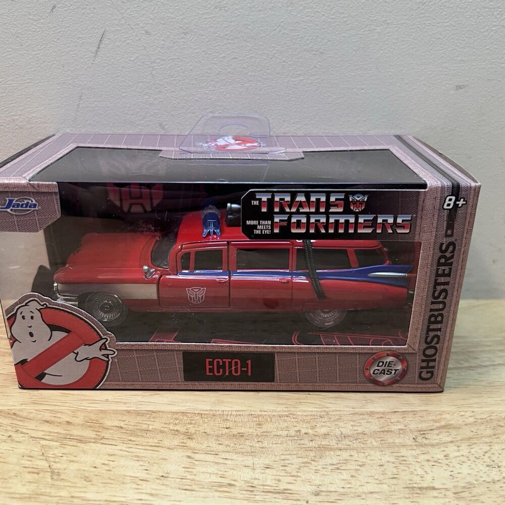 Jada Transformers Ghostbusters Ecto 1 Crossover 1:32 Die Cast New